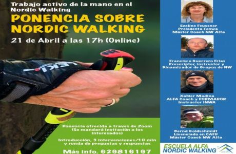 Trabajo activo de la mano en el Nordic Walking