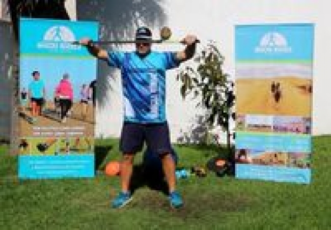 Primera parte del entrenamiento de Gustavo Iriart